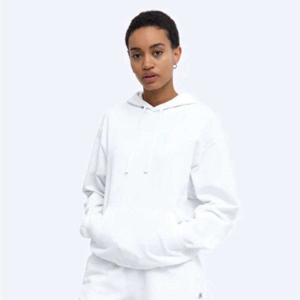 Reigning Champ Nwt White Hoodie Sweater Large 100% Cotton Athletic Loungewear